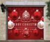 7 ft. x 8 ft. Red Ornaments-Christmas Garage Door Decor Mural for Single Car Garage&nbsp;