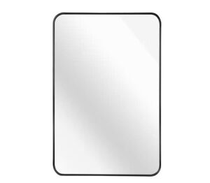 Ta. 24 in. W x 32 in. H Black Rectangle Framed Mirror 