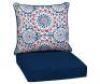 Arden Selections 24 in. x 24 in. 2-Piece Deep Seating Outdoor Lounge Chair Cushion in Clark Blue&nbsp;