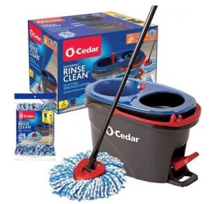 O-Cedar EasyWring RinseClean Microfiber Spin Mop with 2-Tank Bucket System