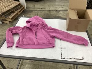 Pink Hoodie with Zipper, Large 