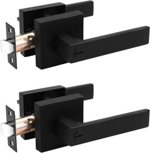 Probrico 2 Pack Square Privacy Door Lever