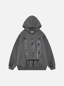 Aelfric Eden Blurry Shadow Print Hoodie, Medium 