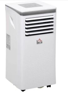 Homcom 8000 BTU Portable Air Conditioner for Rooms Up to 344 Sq.F with Dehumidifier, Cooling Fan, Sleep Mode, Remote, 24H Timer