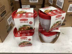 Case of (4) Rubbermaid Take Alongs Small Bowls, 4 Pack 