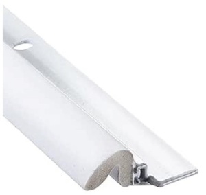 Simply Conserve Premium Screw-On Set Door Weatherstripping with Aluminum Carrier and Foam Gasket in White