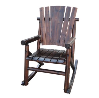 Leigh Country Single Rocker, 29.52 in W, 44-1/2 in H, 300 lb Capacity, Wood Frame