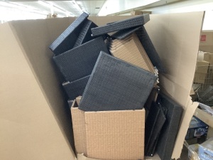 Pallet of BCP Wicker Sectional Parts