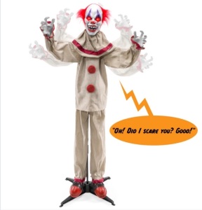 Scary Harry the Motion Activated Animatronic Killer Clown Halloween Prop