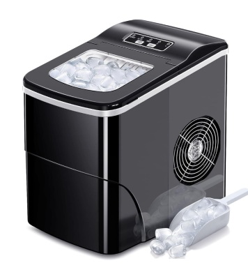 Countertop Ice Maker with Self-Cleaning, 26.5lbs/24hrs