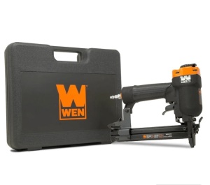 WEN 61711 18-Gauge 3/8-Inch to 1-Inch Air-Powered 1/4-Inch Narrow Crown Pneumatic Stapler