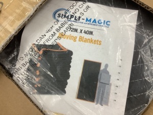 Simpli-Magic Heavy Duty Padded Moving Blankets, 12-Pack