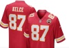 Men's Kansas City Chiefs Travis Kelce Red Game Jersey size XL