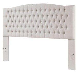 24KF Linen Upholstered Tufted Button King/CA King Headboard