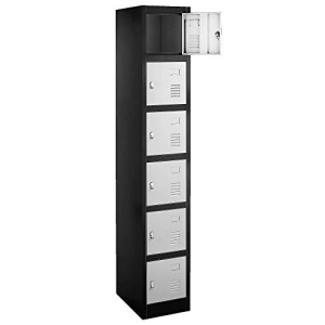 Fedmax Locker, 6 Metal Compartments, 71" High with 17" Deep Lockers - Appears New 