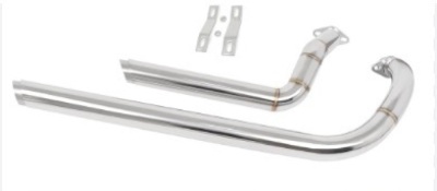 Worldmotop Stainless Steel Exhaust System Muffler Exhaust 