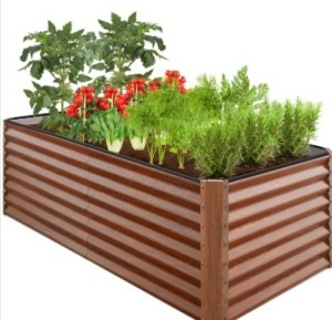 Outdoor Metal Raised Garden Bed for Vegetables, Flowers, Herbs - 6x3x2ft