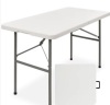 Portable Folding Plastic Dining Table w/ Handle, Lock - 4ft