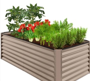 Outdoor Metal Raised Garden Bed for Vegetables, Flowers, Herbs - 6x3x2ft