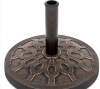 18in Round Patio Umbrella Base Stand w/ Rustic Finish