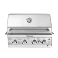 KitchenAid 4-Burner Built-in Propane Gas Island Grill Head in Stainless Steel with Rotisserie Burner&nbsp;