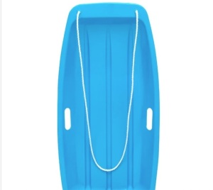 Kids Outdoor Plastic Toboggan Snow Sled Board w/ Pull Rope, Handles - 35in