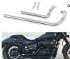 Worldmotop Stainless Steel Exhaust System Muffler Exhaust Pipe for Honda Shadow VT750 VT400 ACE750 Aero750 (chrome)