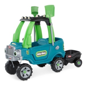 Little Tikes Go Green Cozy Truck with Trailer Ride-On - Appears New 