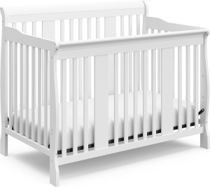 Storkcraft Tuscany 4-in-1 Convertible Crib, White - Appears New 