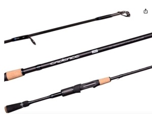 Cadence CR7 Spinning Rod, Fishing Rod with 40 Ton Carbon,Fuji Reel Seat,Durable Stainless Steel Guides with SiC Inserts,Full Assortment of Lengths, Actions for Spinning Reels