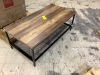 2-Tier Modern Coffee Table Industrial Rectangular Accent w/ Shelf - 44in - 2