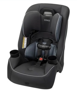 Cosco Kids Easy Elite Slim All-in-One Convertible Car Seat, Grey Glyphs