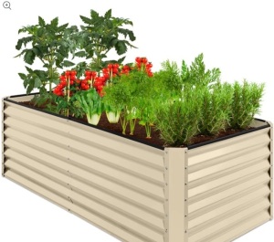 Outdoor Metal Raised Garden Bed for Vegetables, Flowers, Herbs - 6x3x2ft