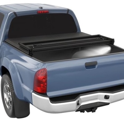 CARMOCAR Soft Tri-Fold Truck Bed Tonneau Cover 2022 2023 Replacement for Toyota Tundra 5.5FT Bed (66.7") (w/o Trail Edition) Truck Bed Cover Accessories with Led Light