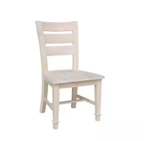 International Concepts Tuscany Unfinished Wood Side Chair, Set of 2