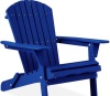 Folding Wooden Adirondack Chair, Accent Furniture w/ Natural Woodgrain