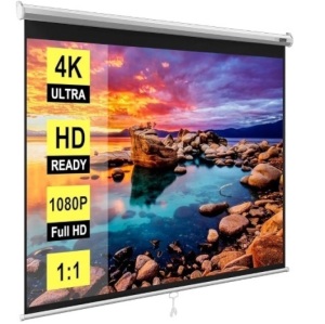 100" pull down projector screen