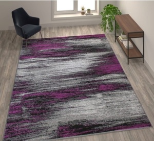 8x10 purple mosaic rug