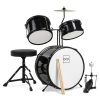 Kids Beginner 3-Piece Drum, Musical Instrument Set w/ Sticks, Stool, Pedal 22"(L) x 29"(H)