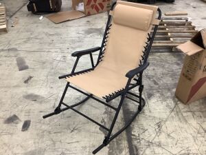 Patio Rocking Zero Gravity Wide Recliner Chair