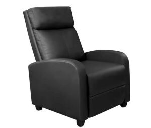 Black Linen Standard (No Motion) Recliner - Blemish 