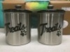 Lot of (2)&nbsp;The PetSteel Stainless Steel Treat Jars with Lids - New
