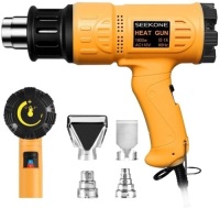 SEEKONE 1800W Heavy Duty Hot Air Gun Kit Variable Temperature Control with 2-Temp Settings 4 Nozzles 122℉~1202&nbsp;with Overload Protection - New&nbsp;