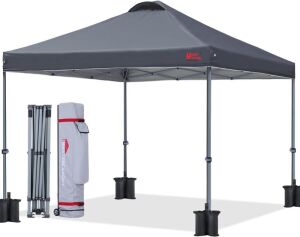 MASTERCANOPY Durable Pop-up Canopy Tent with Roller Bag, 12x12, Dark Grey