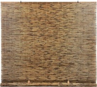 Radiance Cordless Bamboo Blinds - Waterproof Roller Shades for Porch, Patio & Interior Windows - Roll-up Bamboo Shades for Inside Mount - Indoor & Outdoor Privacy Screen - Cocoa - 72" W x 72" L&nbsp;