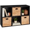 6-Cube Bookshelf, 11in Storage Display w/ Removable Panels, Customizable  36"(L) x 11.5"(W) x 24"(H)