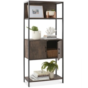 Storage Bookshelf for Living Room, Walkway w/ Cabinet, Elevated Design