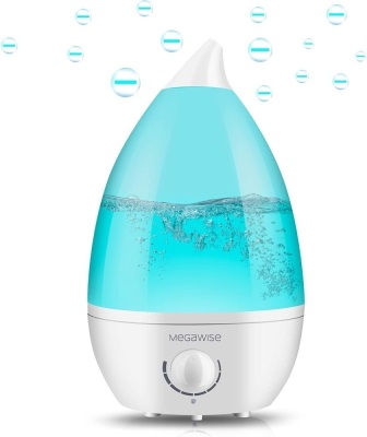 MegaWise Cool Mist Humidifier, 0.5 Gal Essential Oil Diffuser with Adjustable Mist Output - New 