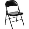 Set of Two Black Folding Chairs