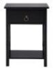 1-Drawer Wooden End Table with Storage Shelf  